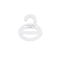 কাস্টম সাদা গোলাকার কার্ডবোর্ড হ্যাঙ্গার স্কার্ফ / টাই / পোশাকের জন্য ক্রাফ্ট পেপার হ্যাঙ্গার